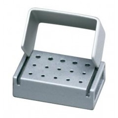 Palmero Healthcare Anodized Aluminum 15-Hole Bur Blocks - Friction Grip